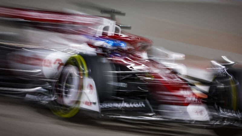 Blurred picture of Valtteri Bottas Alfa Romeo