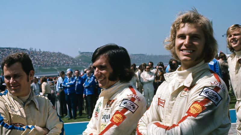 Emerson Fittipaldi Reine Wisell and Ronnie Peterson