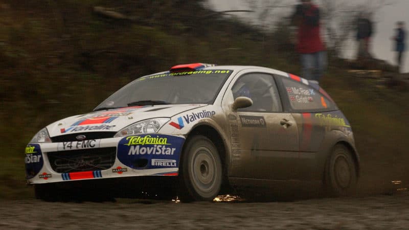 AUTO - WRC 2001 - GREAT BRITAIN RALLY 011125 - PHOTO: FRANCOIS FLAMAND / DPPI COLIN McRAE - NICKY GRIST / FORD FOCUS WRC - ACTION