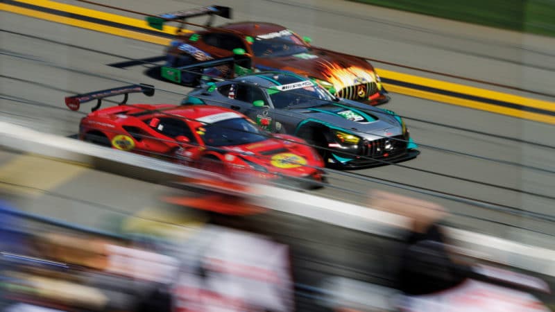 GT cars battle at 2022 Daytona 24
