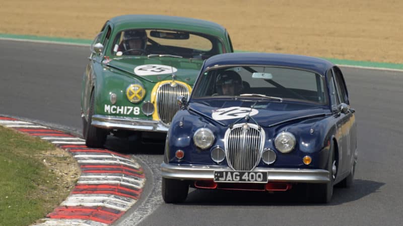 Grant Williams and John Young-Nigel Webb Jaguars at Brands Hatch
