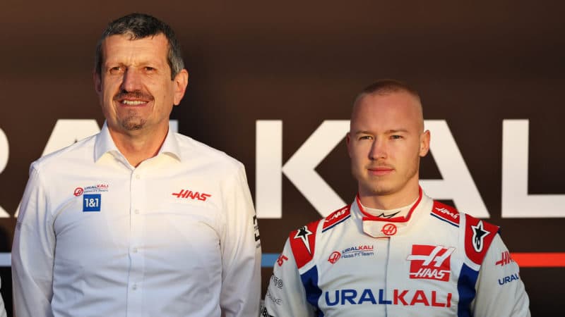 Guenther Steiner with Nikita Mazepin