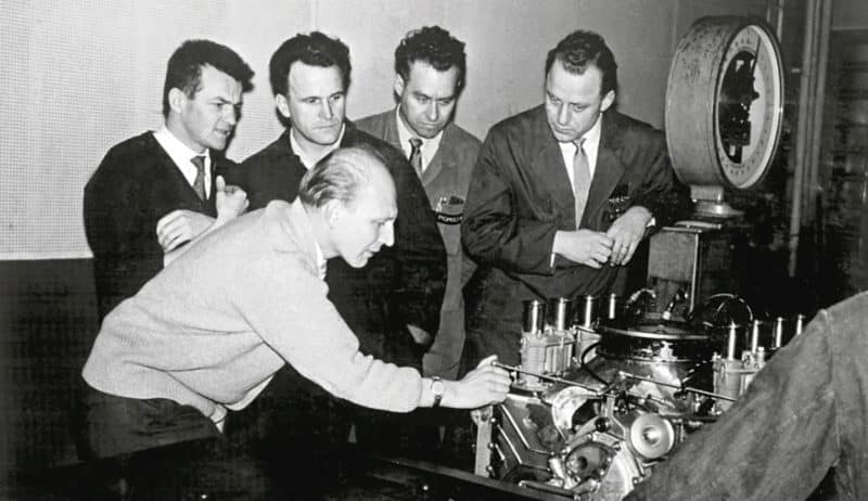 Hans-Hönick,-Hans-Mezger,-Eberhard-Storz,-Helmut-Heim,-Rolf-Schrag,-1960,-Porsche-AG