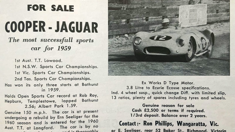 Cooper Jaguar, Phillips sale ad