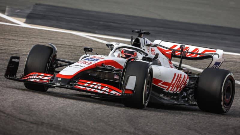 Kevin Magnussen in Haas at 2022 Bahrain F1 testing
