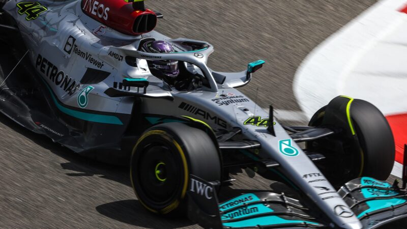 Mercedes W13 at 2022 f1 Bahrain testing