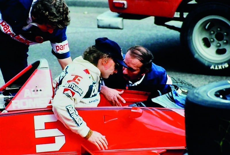 Niki Lauda in Brabham BT46 with Ermanno Cuoghi