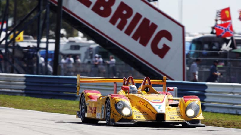 Penske’s RS Spyder from 2008, on its way to victory at the Sebring 12 Hours