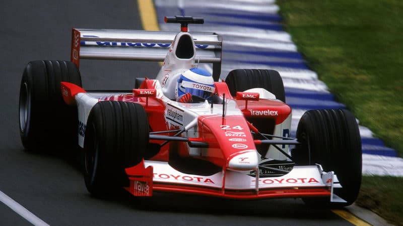 3 Mar 2002: Mika Salo in action in his Toyota during the Formula One Australian Grand Prix at Albert Park in Melbourne, Australia. \ Mandatory Credit: Clive Mason /Allsport