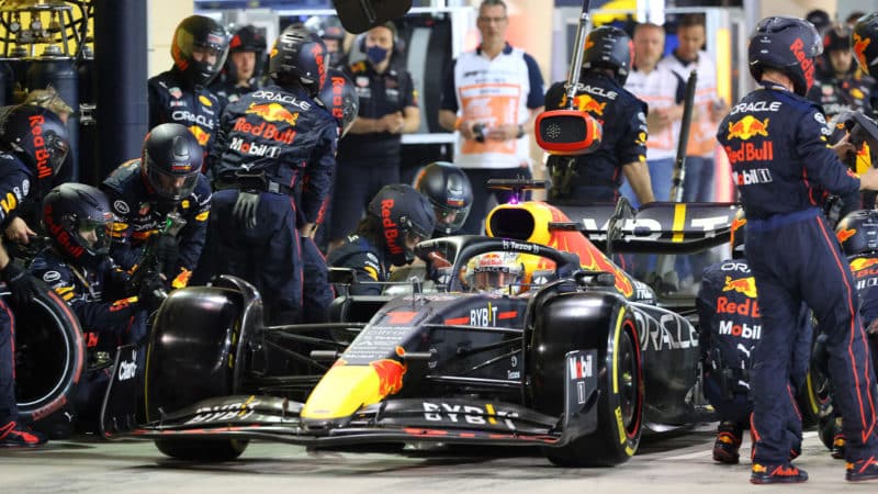 Max Verstappen 2022 Bahrain GP pitstop