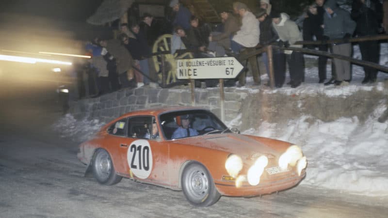 Vic Elford and David Stone in 1968 Monte Carlo Rally