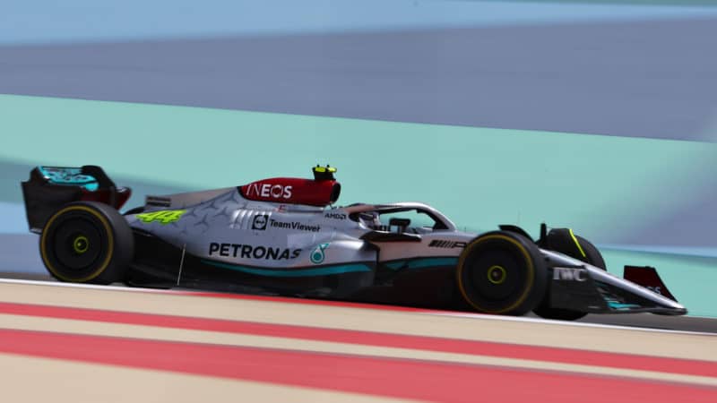 Lewis Hamilton, 2022 F1 testing