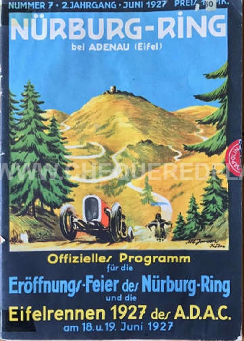 1927 Nurburgring race programme