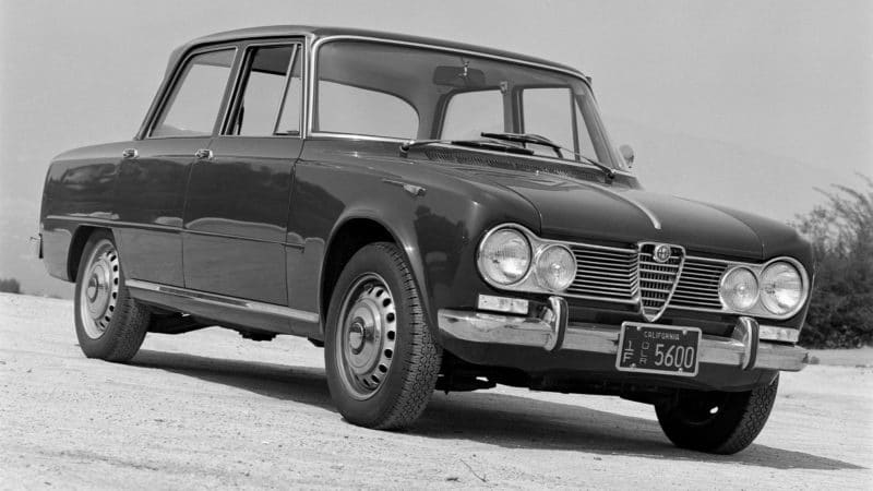 UNITED STATES - OCTOBER 06: 1967 Alfa-Romeo Giulia Super. Shoots in the hills above Los Angeles, California. The Giulia Super a prime example, The solid little four-door has all-around roadability that will match a first-rate sports car, yet offers the comfort, ride, roominess, and weatherproofing of the best European sedan examples. Served up for $3,000, it's indeed a desirable car, as practical as it is exciting. (Photo by Pat Brollier/The Enthusiast Network via Getty Images/Getty Images)
