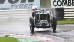 Classic MG throws up spray in the wet