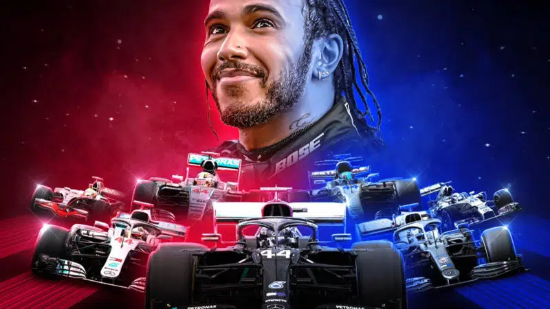Classic at Silverstone Lewis Hamilton cars poster