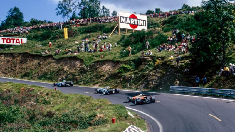 20 Pescarolo Henri (fra), Equipe Matra Elf, Matra MS120, action during the 1970 French Grand Prix, 6th round of the 1970 Formula One season, on the Circuit de Charade, from July 3 to 5, 1970 in Clermont-Ferrand, France - Photo DPPI
