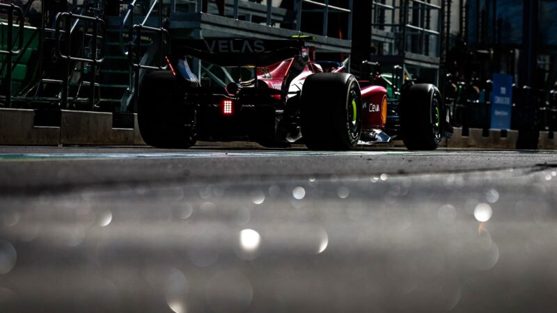 Ferrari F75 in Melbourne pitlane