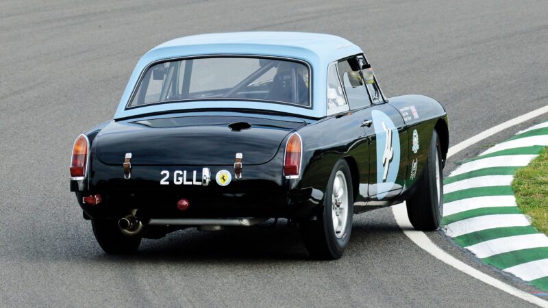 Harvey Stanley racing an MGB