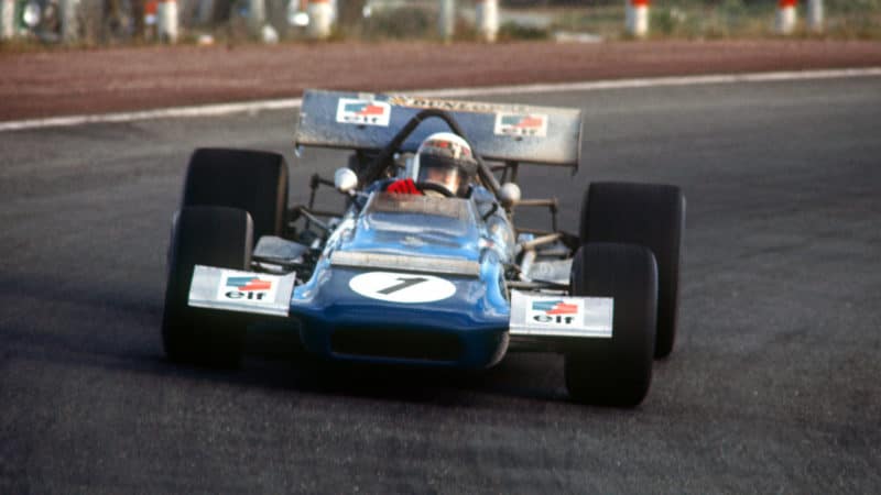 Jackie Stewart in a March-Cosworth 701, the race winner, Spanish GP, Jarama, 14 April 1970. (Photo by GPLibrary/Universal Images Group via Getty Images)