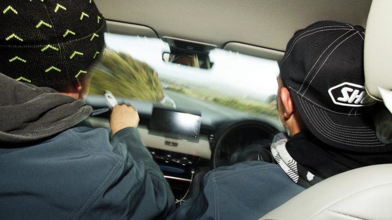 John McGuinness and Glenn Irwin driving the Isle of Man TT route
