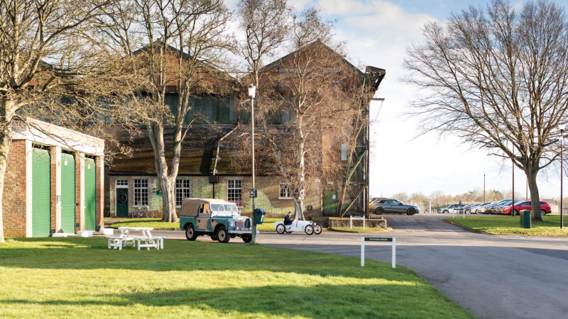 Land Rover Defender parked at Bicester Motion