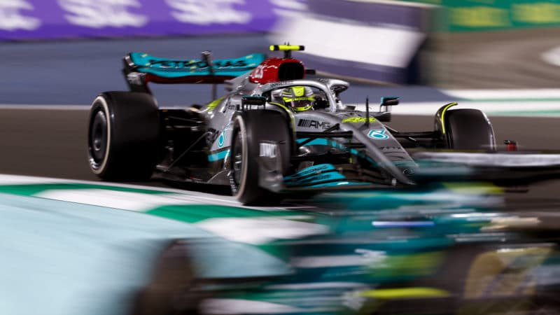 Lewis Hamilton in the 2022 Saudi Arabian Grand prix