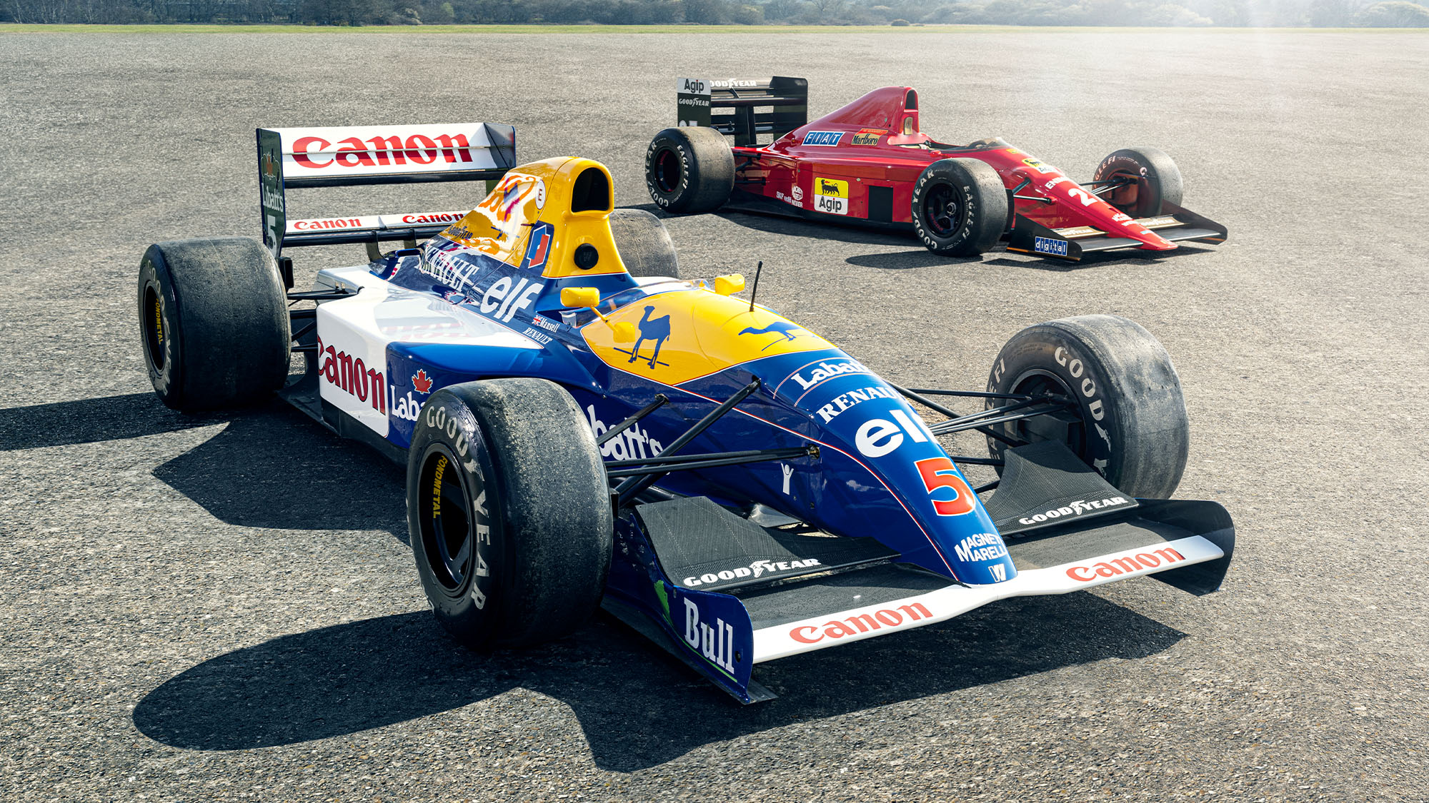 Nigel Mansell Williams FW14 and Ferrari 640