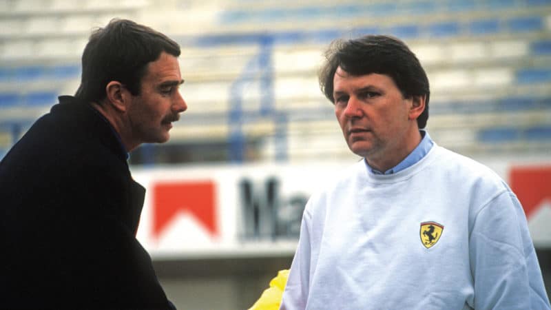 Nigel Mansell with John Barnard