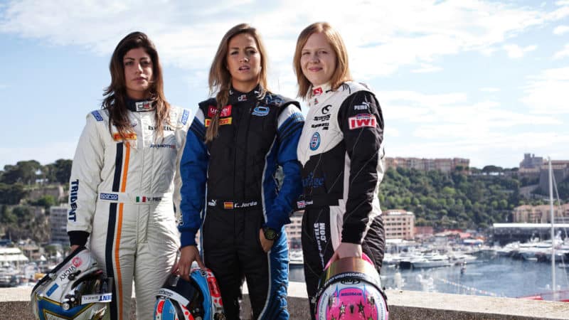 Piria Jorda and Powell in Monaco GP3 photoshoot