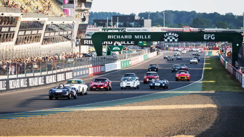 Start line at Le Mans Classic