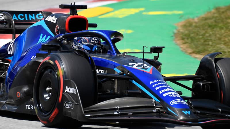 Alexander Albon (Williams-Mercedes) during practice for the 2022 Spanish Grand Prix at the Circuit Barcelona-Cayalunya. Photo: Grand Prix Photo