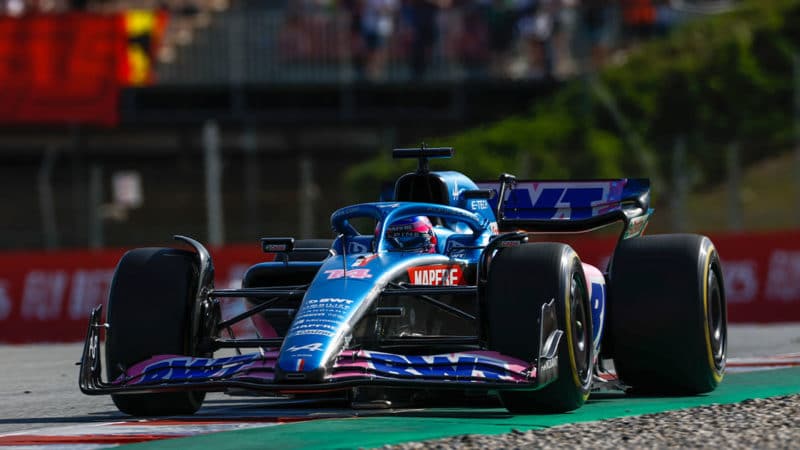 Alpine of Fernando Alonso in the 2022 Spanish Grand Prix
