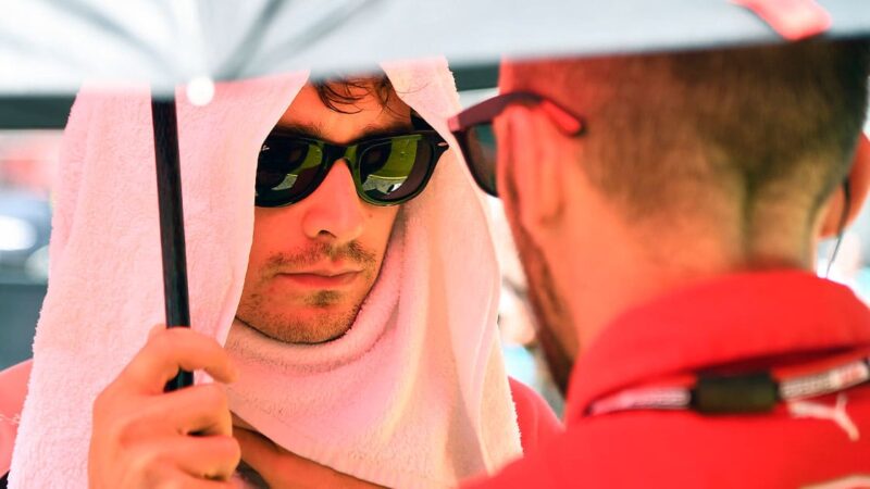 Charles Leclerc (Ferrari) on the grid before the 2022 Spanish Grand Prix at the Circuit Barcelona-Cayalunya. Photo: Grand Prix Photo