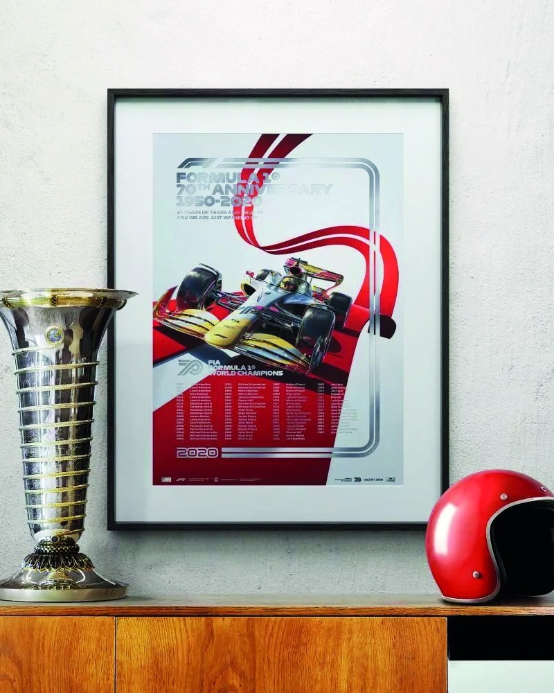 F1 anniversary poster