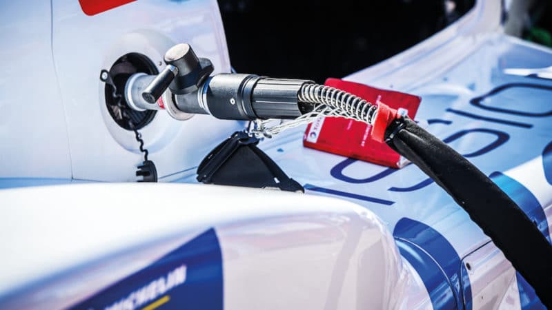 Fuel hose in Mission H24 hydrogen racing car