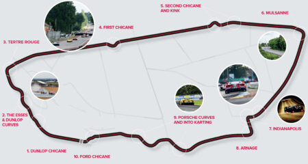 Le Mans circuit lap guide