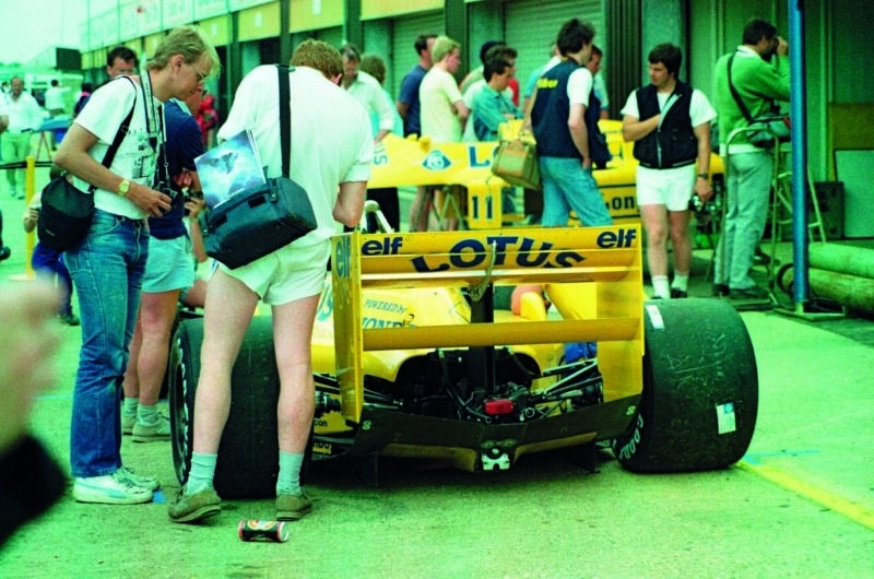 Lotus of Ayrton Senna at the 1987 British Grand Prix
