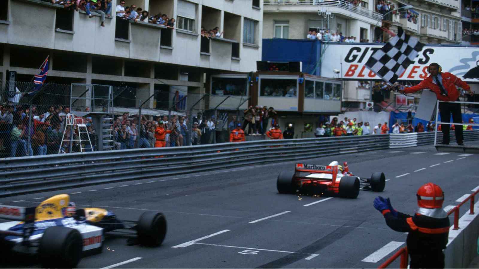 Ayrton Senna watching the race (1992)