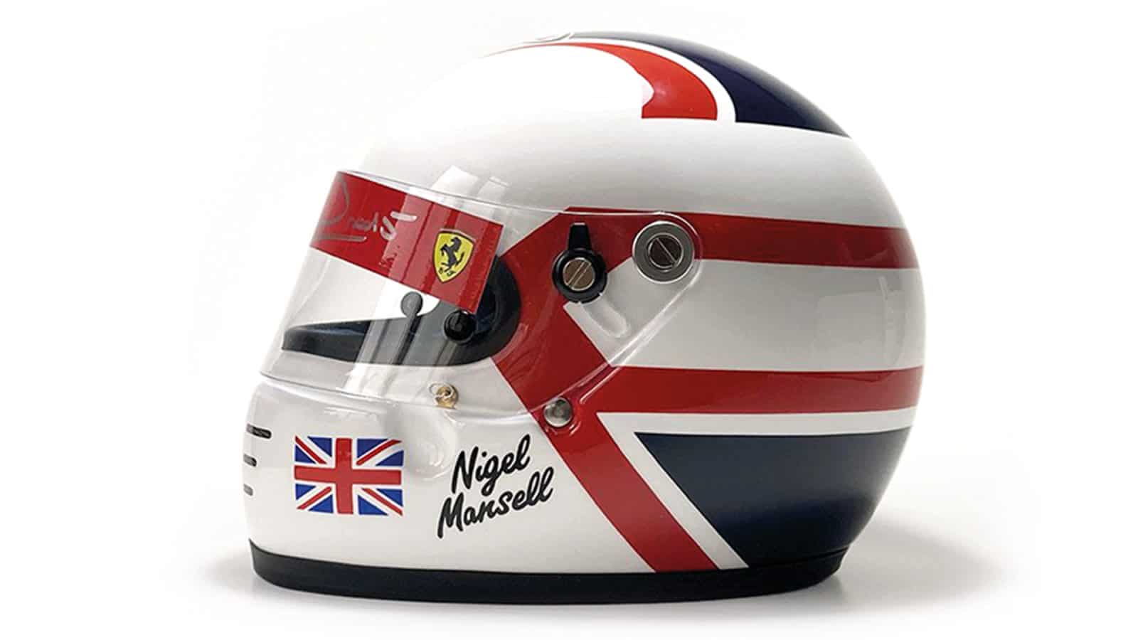 Nigel Mansell signed replica helmet
