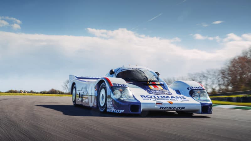 Porsche 956 on track at Goodwood Circuit
