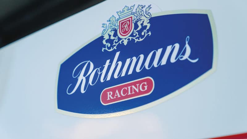 Rothmans racing badge on Group C Porsche