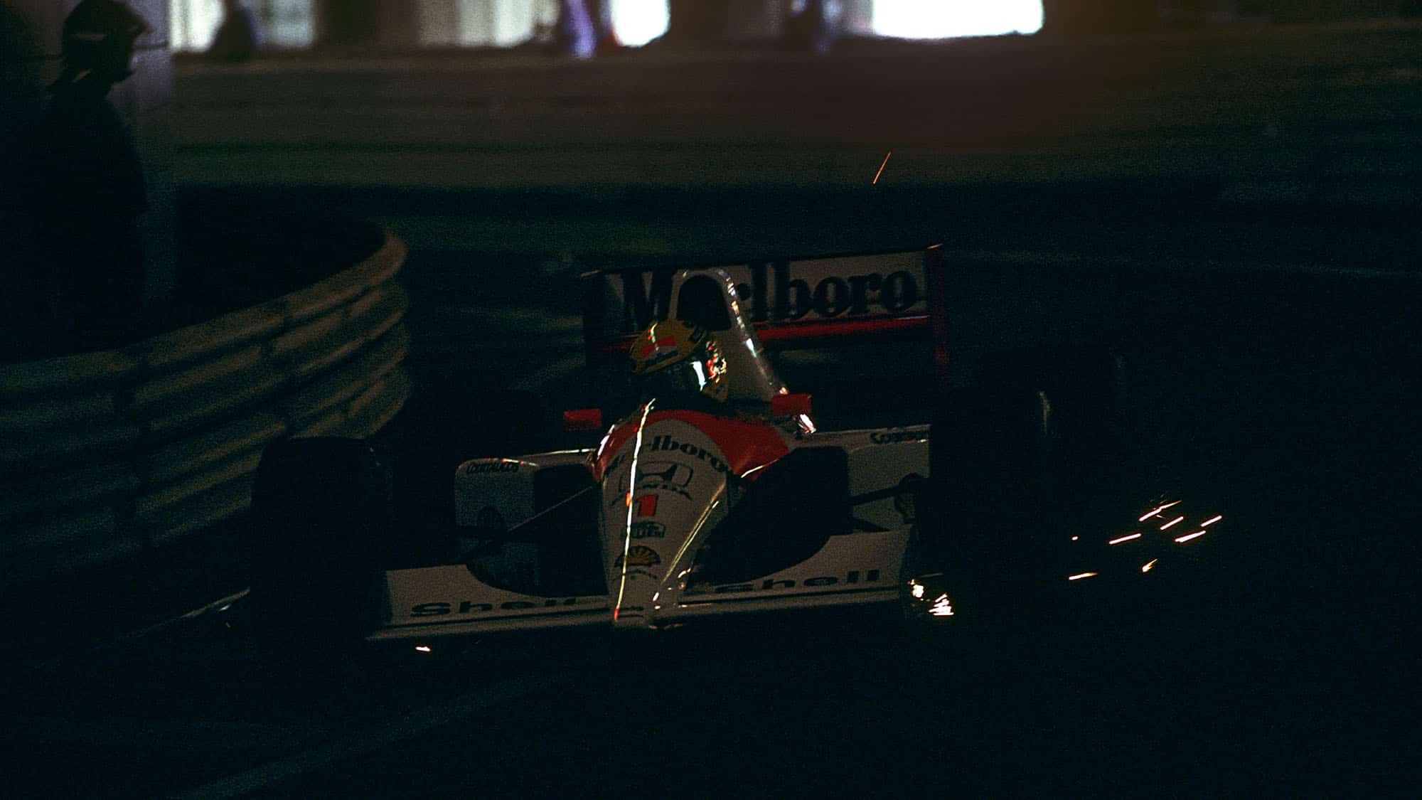 Ayrton Senna, McLaren-Honda MP4/6, Grand Prix of Monaco, Monaco, 12 May 1991. (Photo by Paul-Henri Cahier/Getty Images)