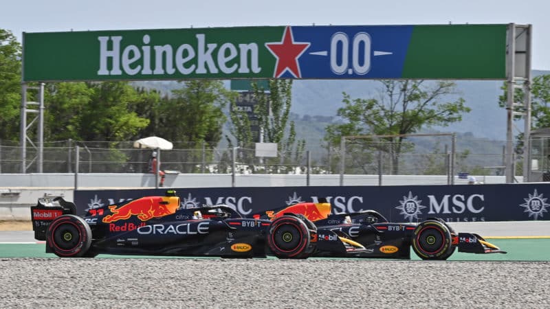 Sergio Perez allows Max Verstappen past in the 2022 Spanish Grand Prix