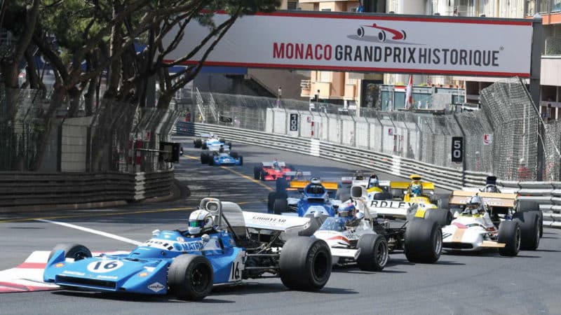 Start of the F1 1966-72 race at the 2022 Monaco Historic Grand Prix