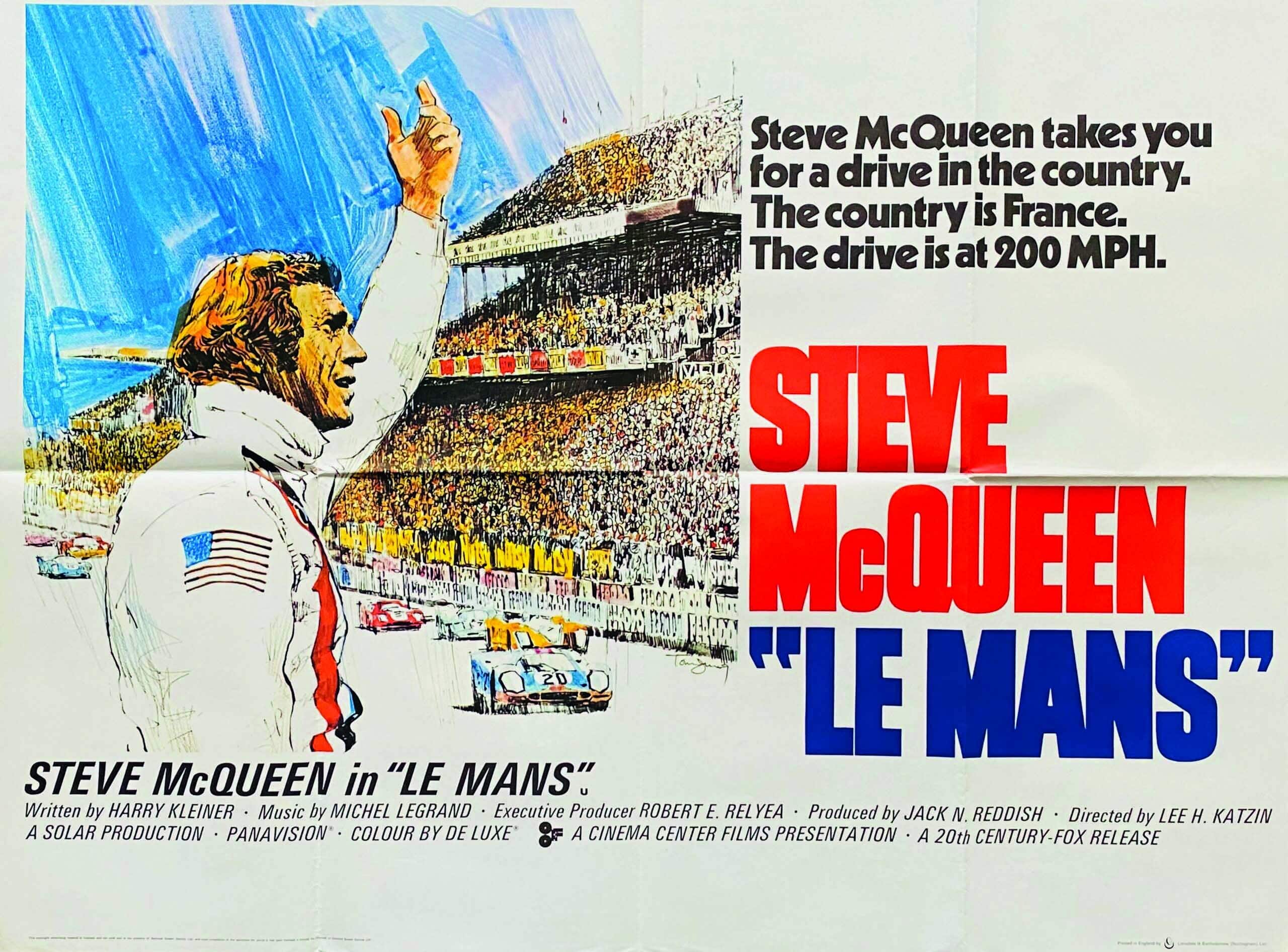 Steve McQueen Le Mans film poster