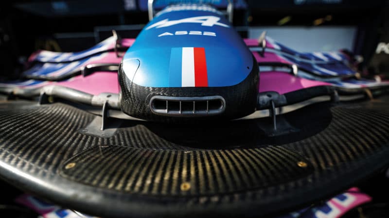 Vent in nose of the 2022 Alpine F1 car
