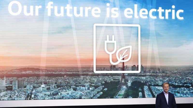 Volkswagen electric future poster