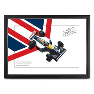 Product image for Nigel Mansell signed Williams 'Red 5' lithograph