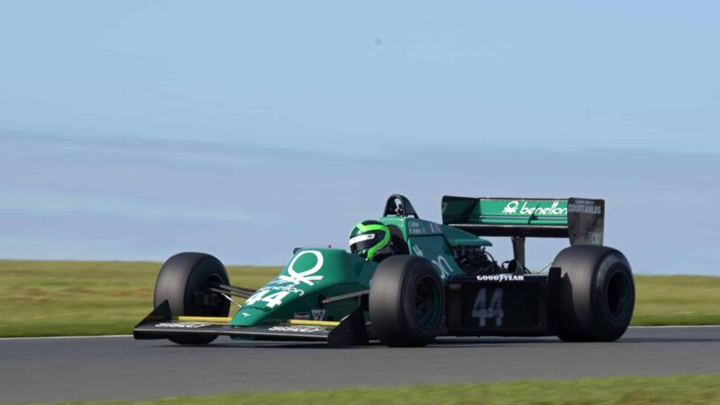 yrrell 012 of Martin Stretton at Donington Historic race in 2022